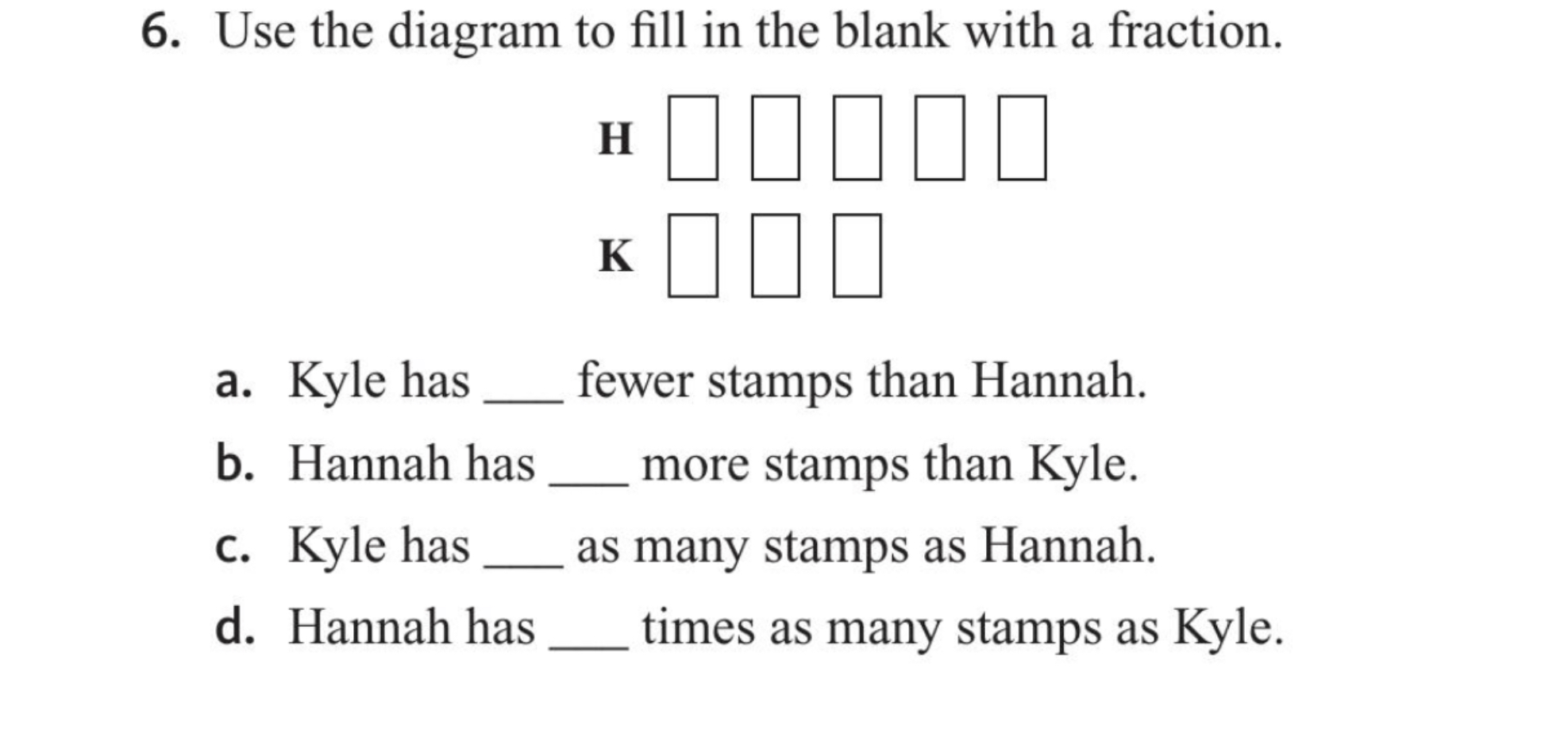 6. Use the diagram to fill in the blank with a