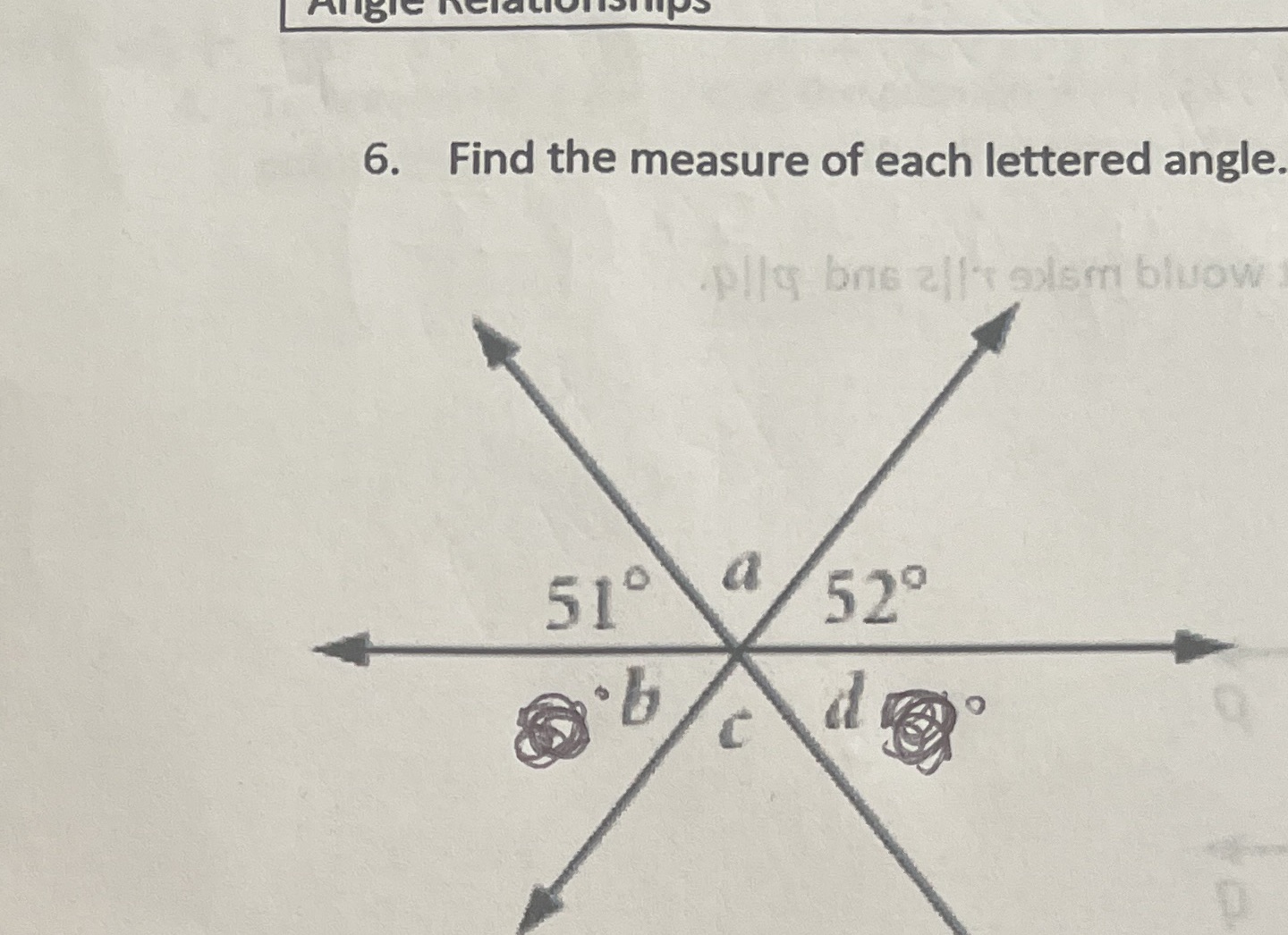 Is there a formula I need to use? Allgle 6. Find