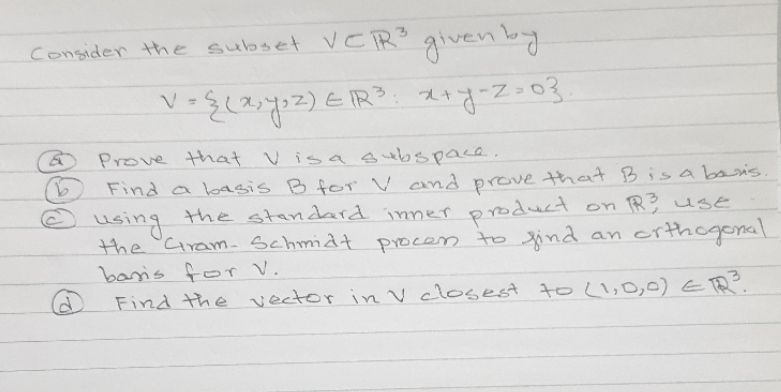 Consider the subset VOIR given by V = S ( 2, yo2