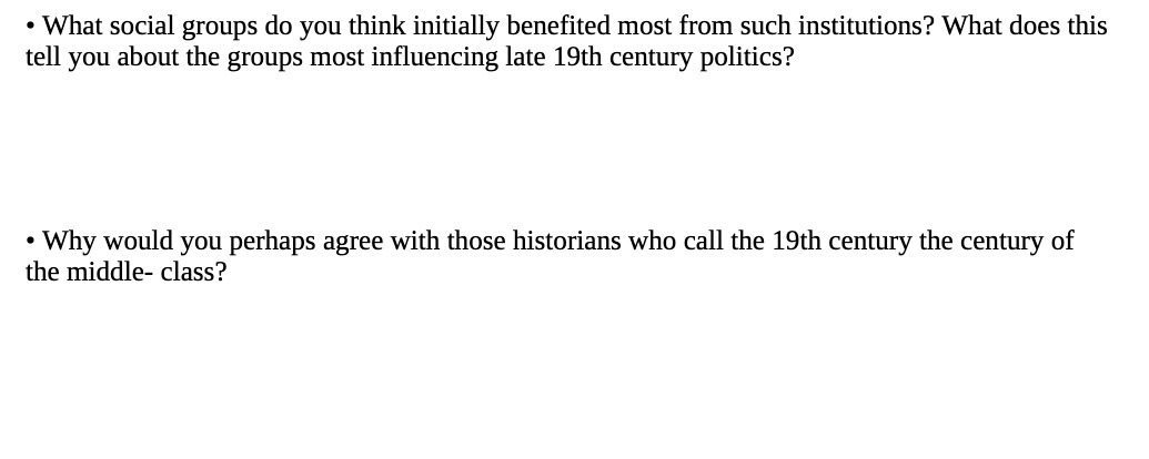 What social groups do you think initially beneted