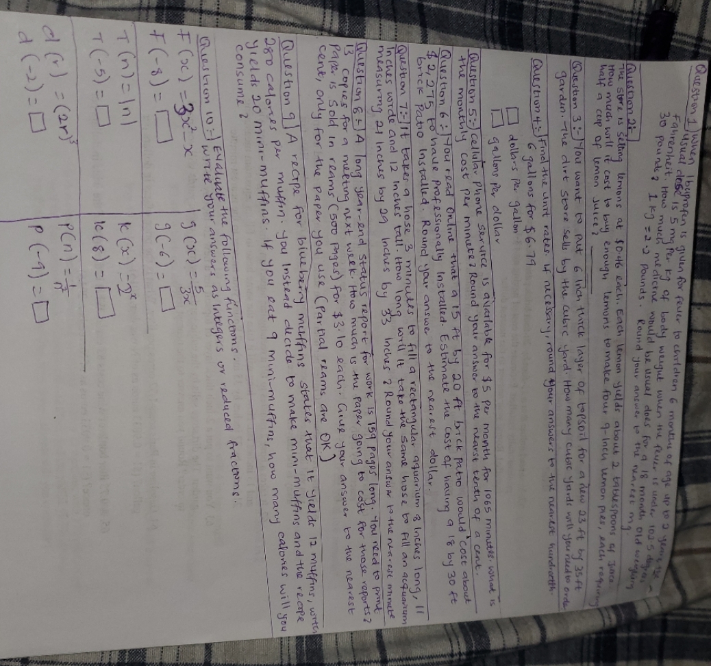 using the Factor label method when Ibuprofen is