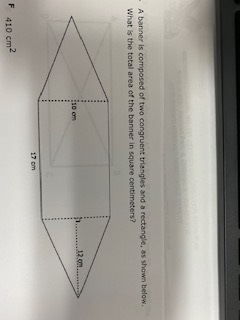 A banner is composed of two congruent triangles