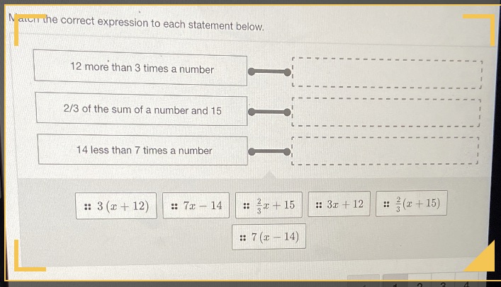 N awon the correct expression to each statement