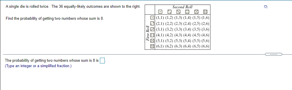 Probability question help please. A single die is