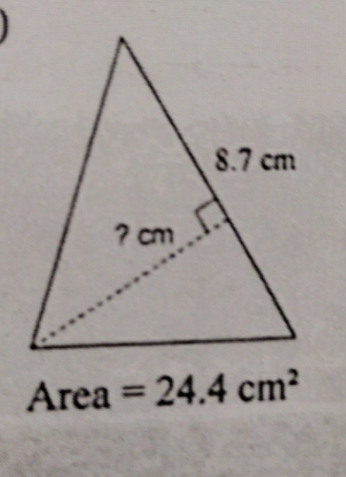 find the missing measurements show steps \f