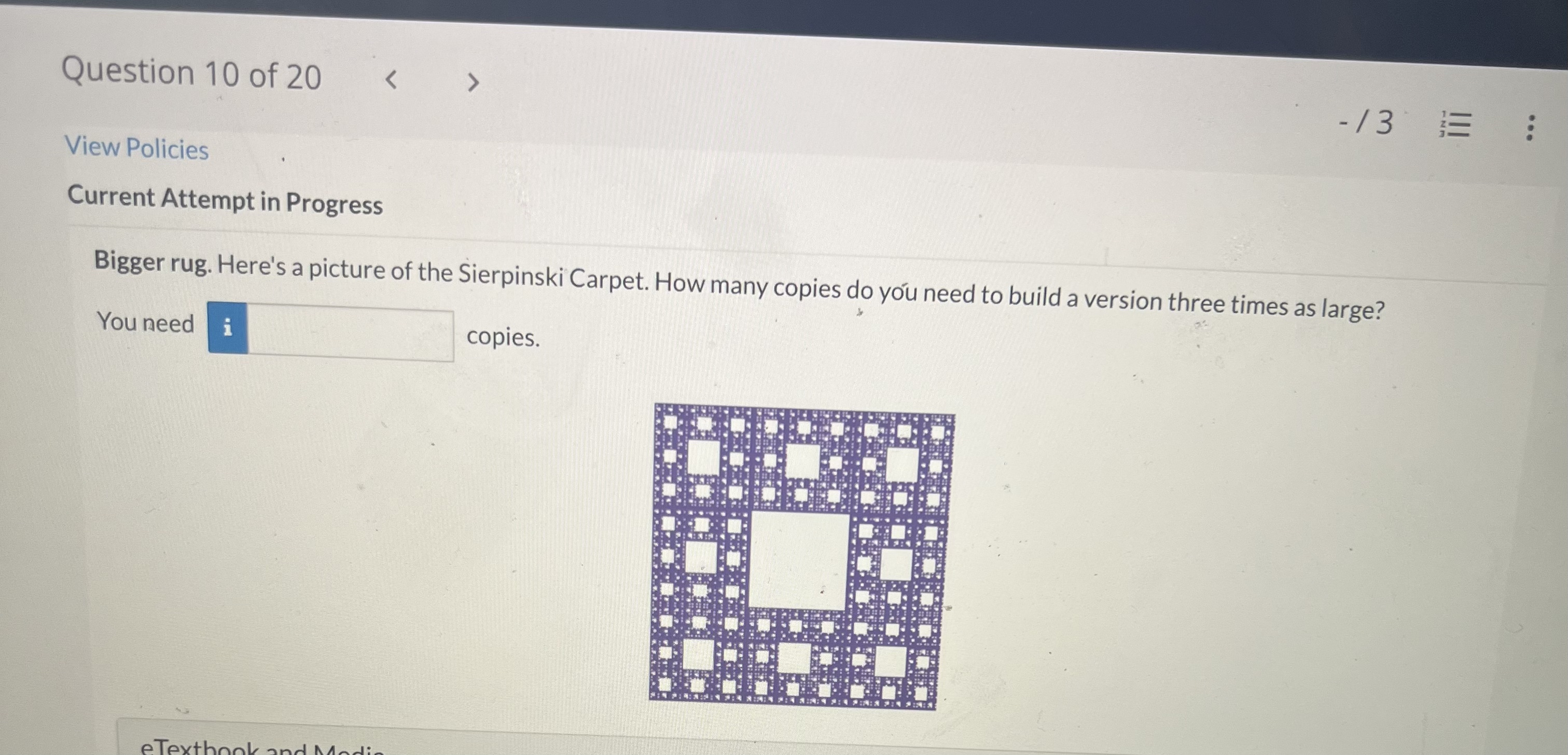 Question 10 of 20 13 5 . . . View Policies