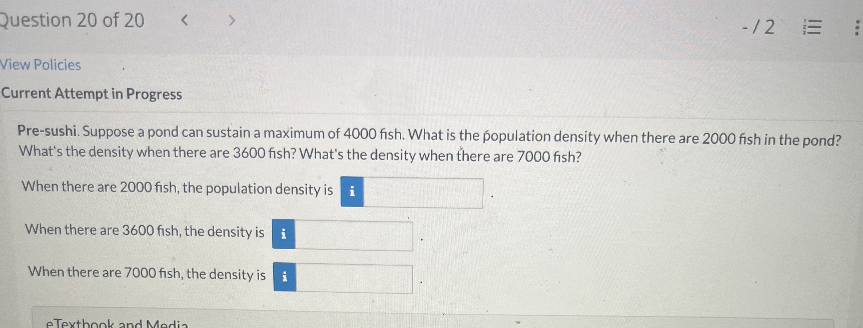 Question 10 of 20 13 5 . . . View Policies