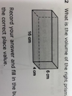 2 What is the volume of the right prism 6 cm 4 cm