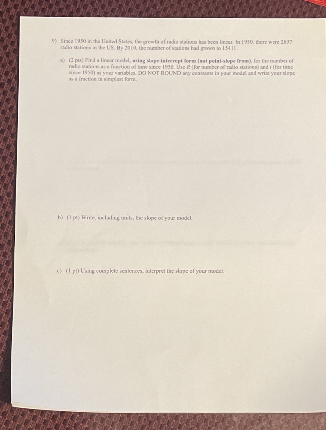 9) Since 1950 in the United States, the growth of