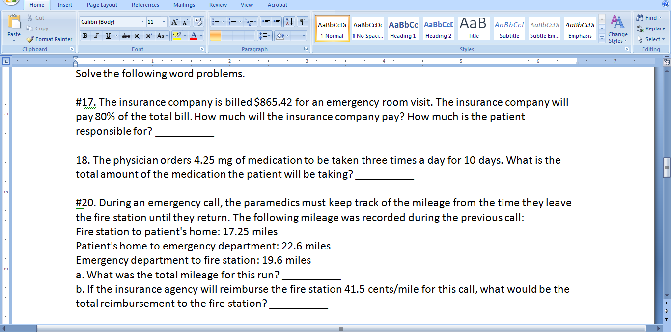 Home Insert Page Layout References Mailings