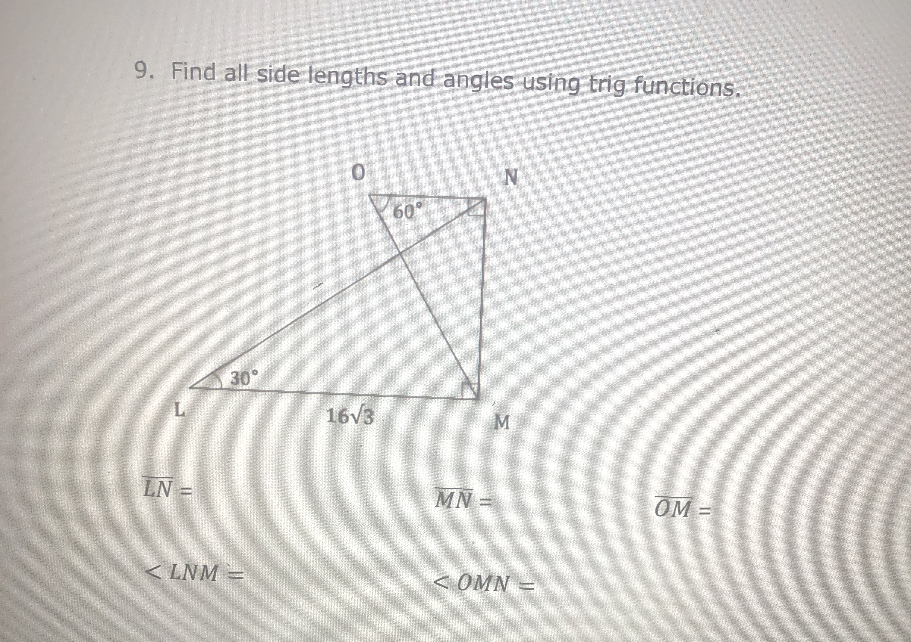 1. Find the reference angle for 300 degrees? 210