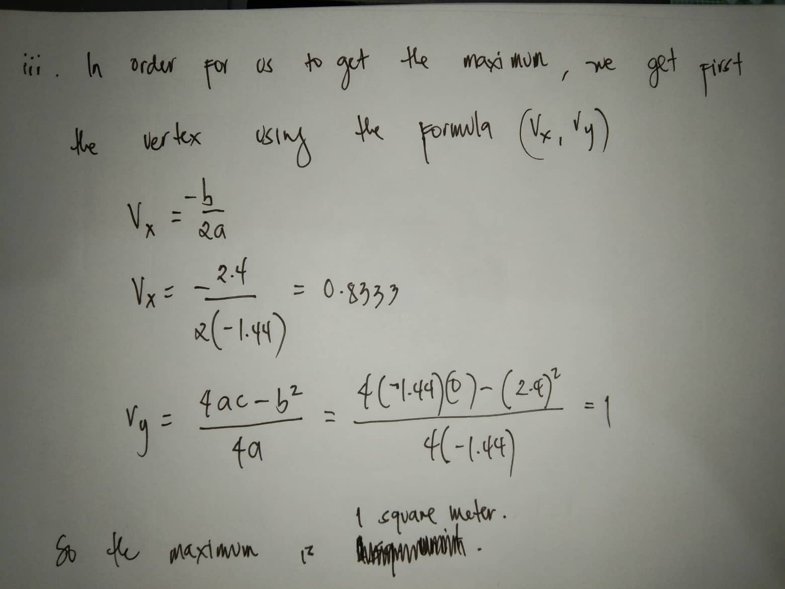 in. In order for as to get the maximum n, we get