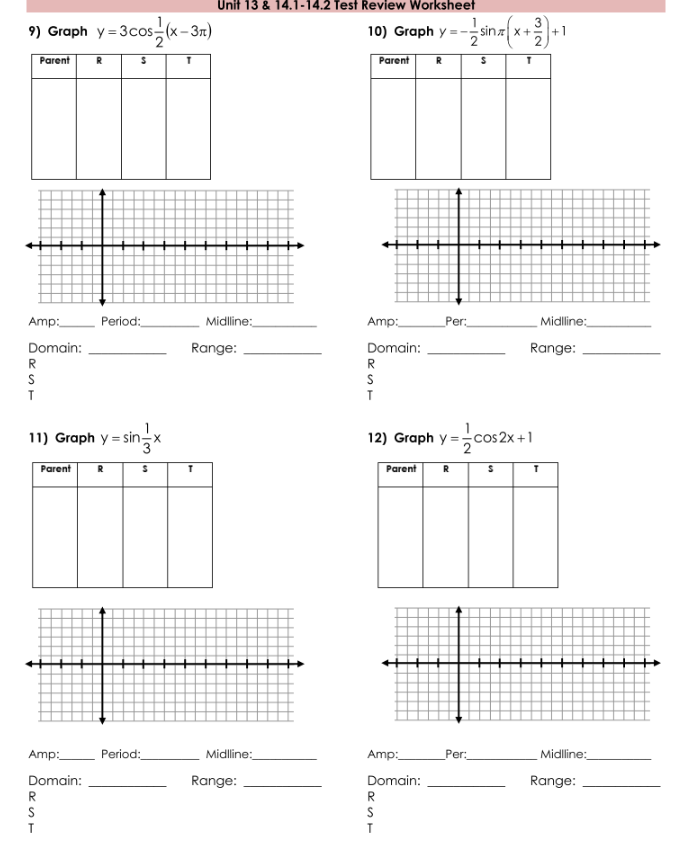 Unit 13 & 14.1-14.2 Test Review Worksheet 9)