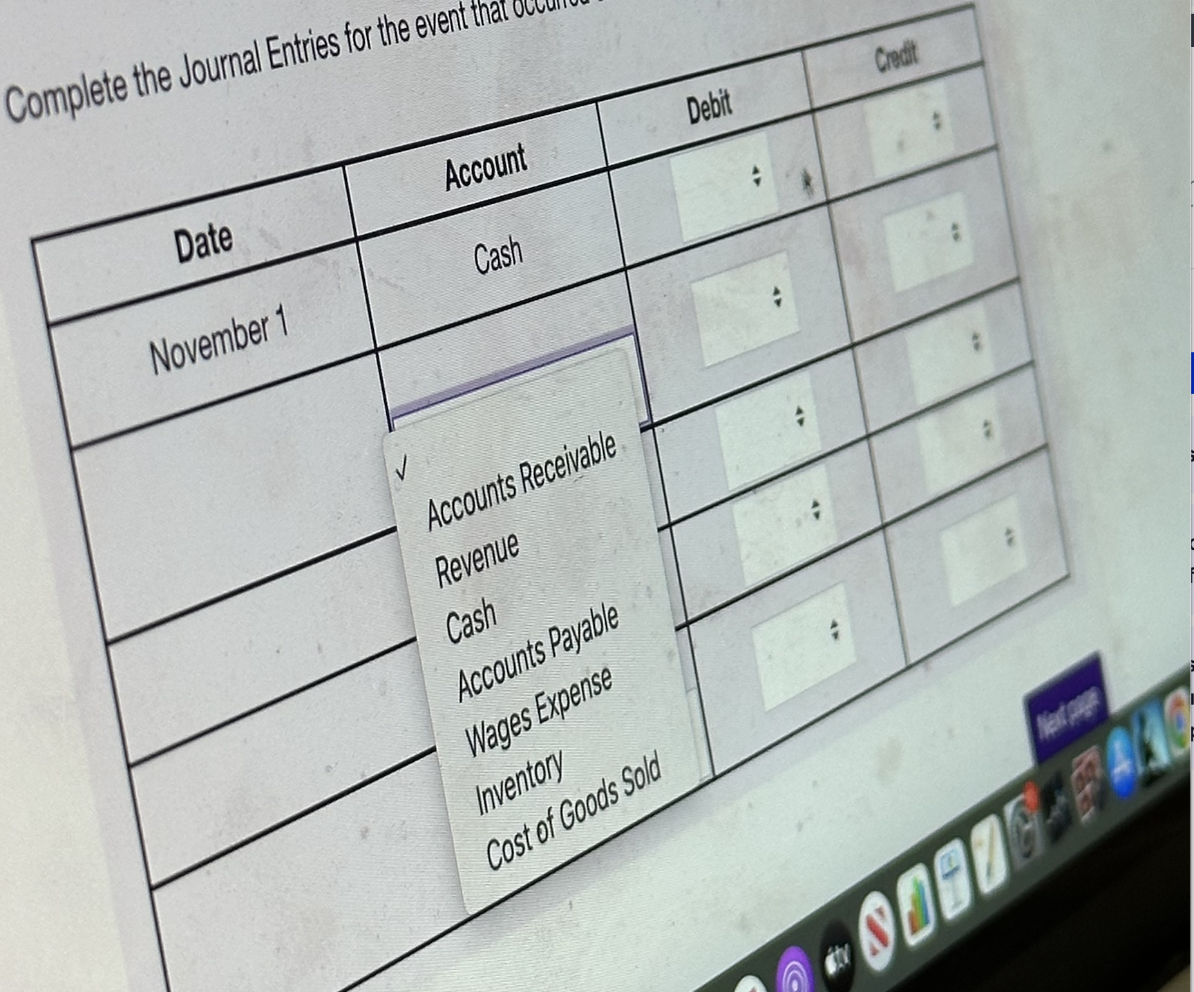 The following transaction occurred during