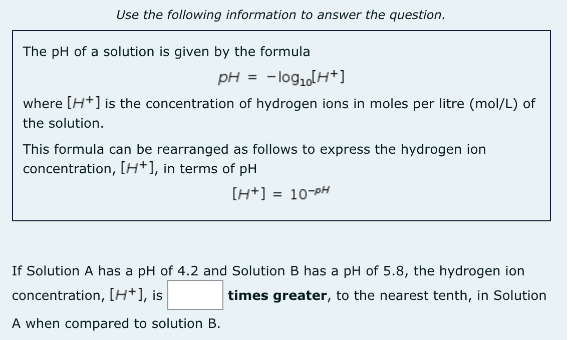 Use the following information to answer the