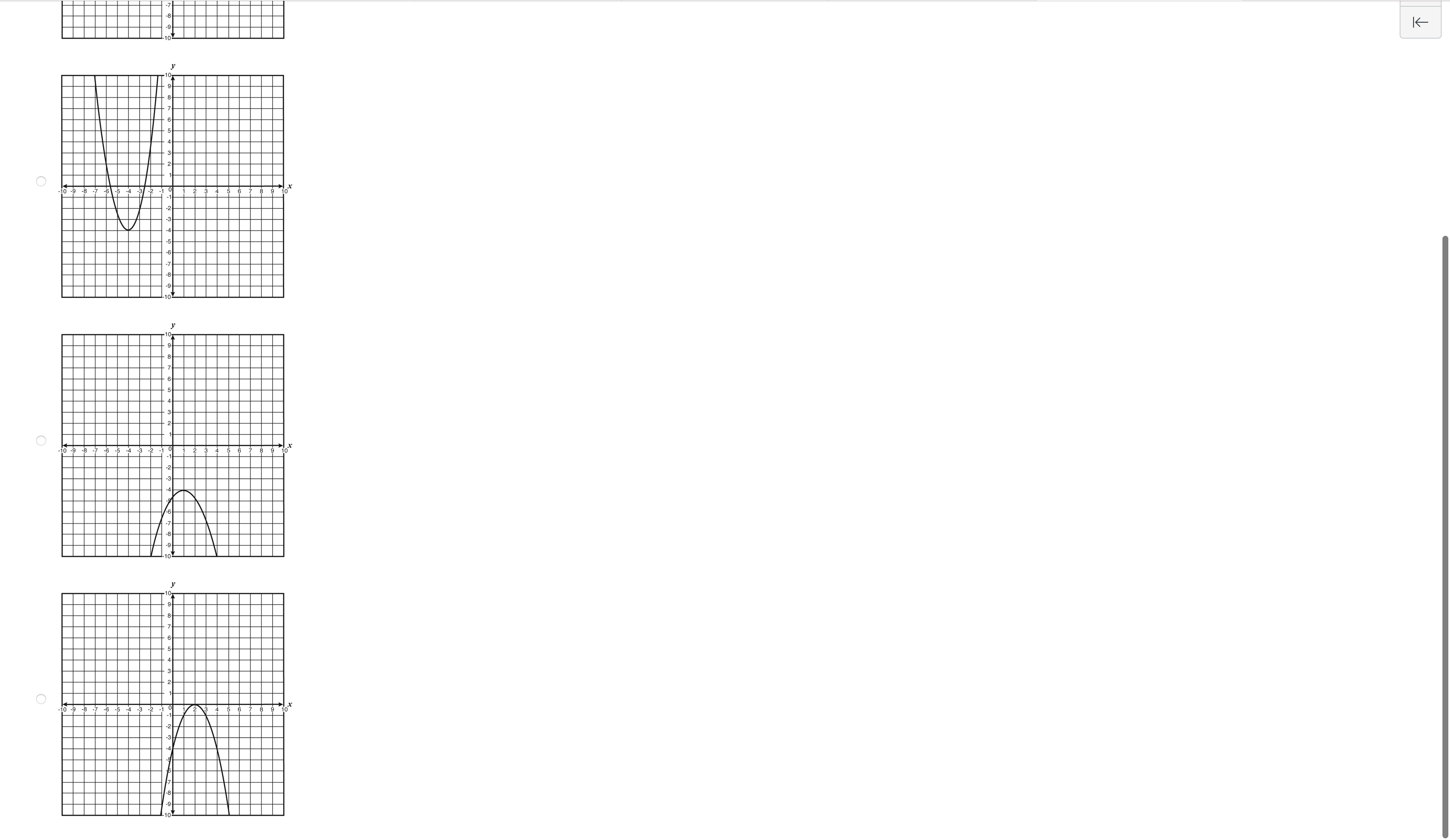 What is the range of the quadratic function