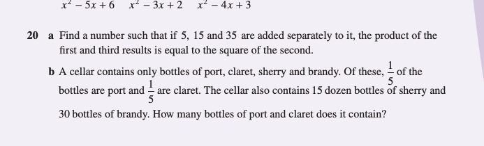 x - 5x+6 x- 3x+2 x -4x+3 20 a Find a number such