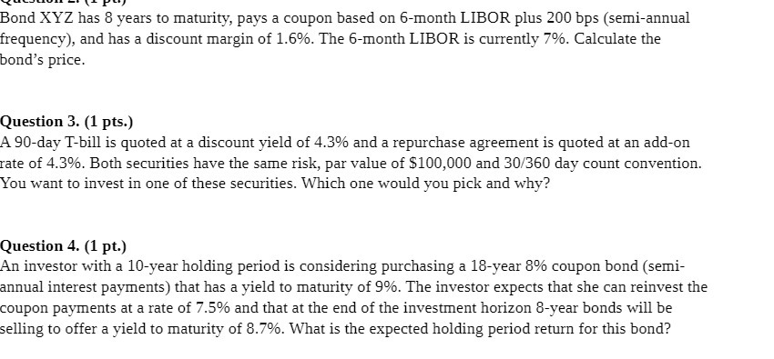 \\{uL-J'uull a.- 1'; Eu} Bond XYZ has 8