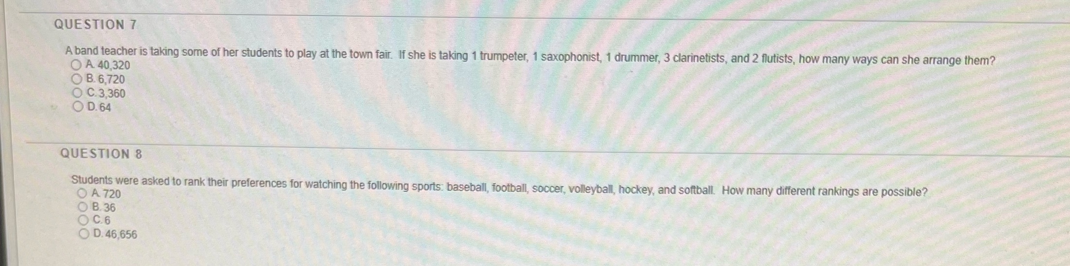 I need the answers 3b algebra part 1 test