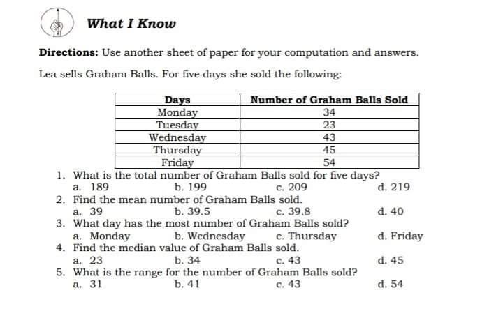 Assessment Directions: Choose the correct answer