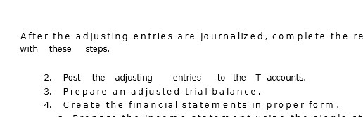 After the adjusting entries are journalized,