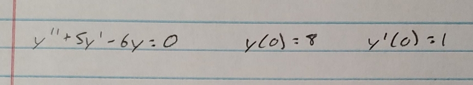 Solve the IVP using the method of Laplace
