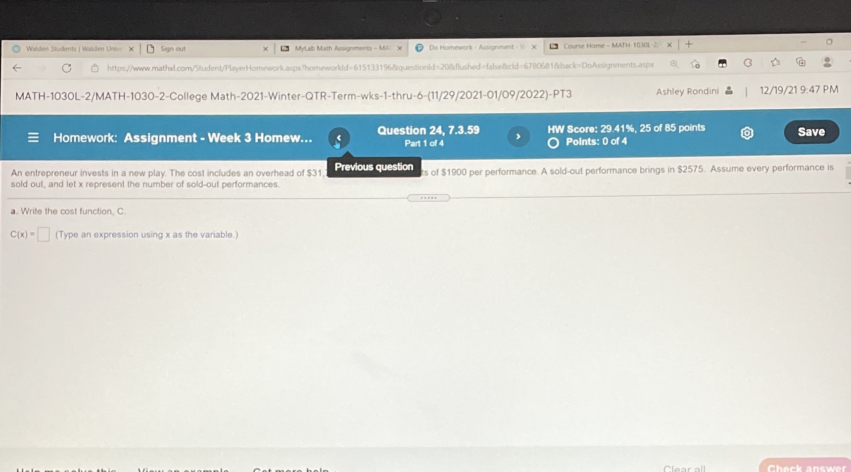 Walden Students | Walden Unive x | Sign out x