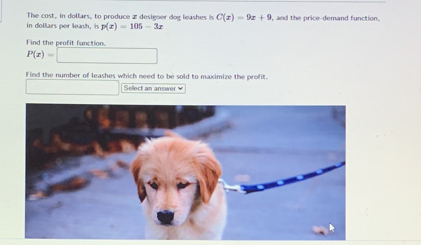 The cost, in dotlars, to produce a: designer dog
