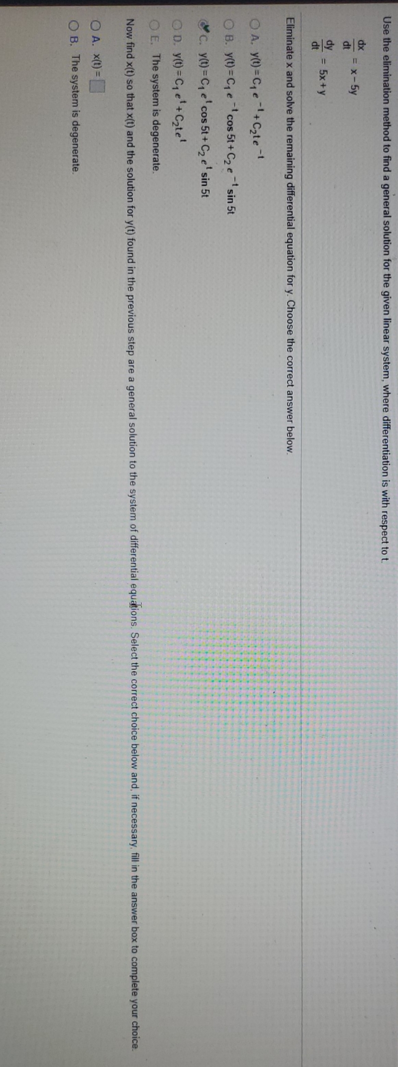 help please Use the elimination method to find a