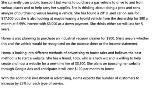 She currently uses public transport but wants to