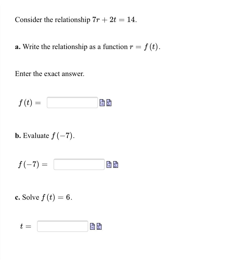 Consider the relationship Consider the