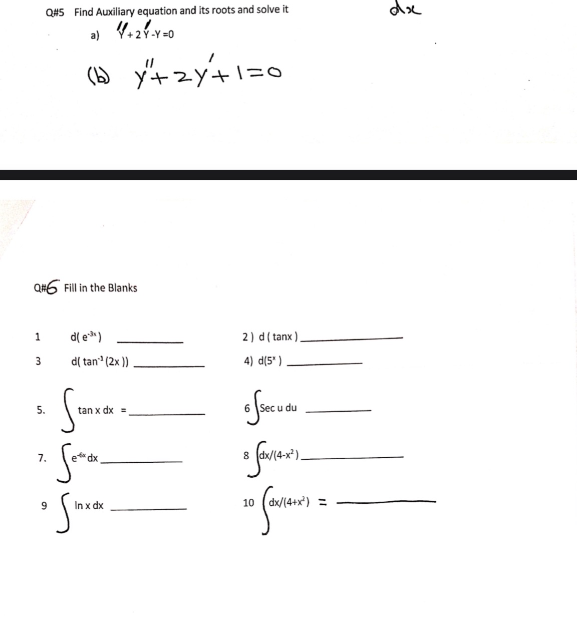 Solve both questions hand written and show work