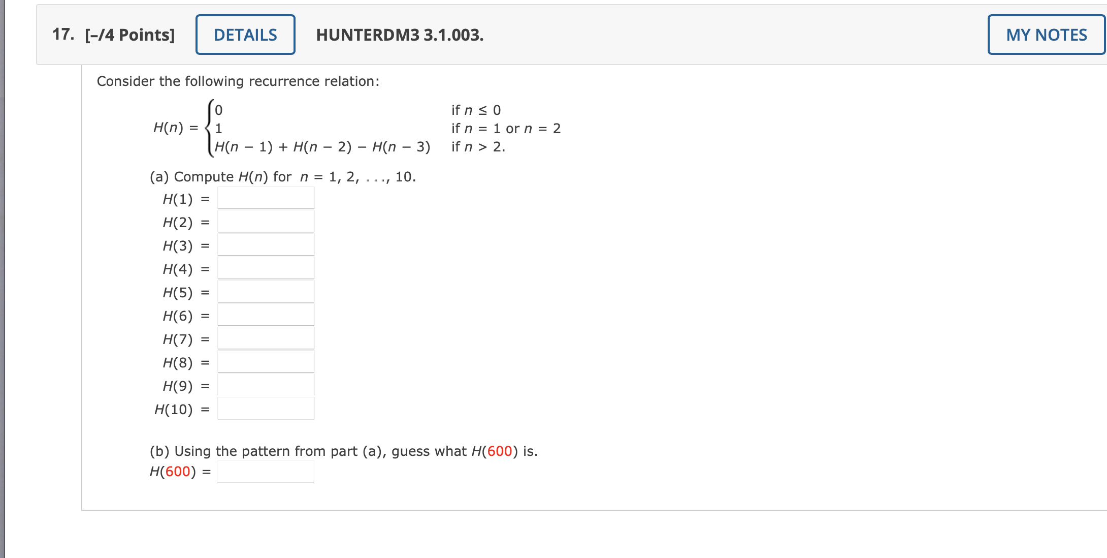 HELP ME SOLVE THESE 17. [-/4 Points] DETAILS