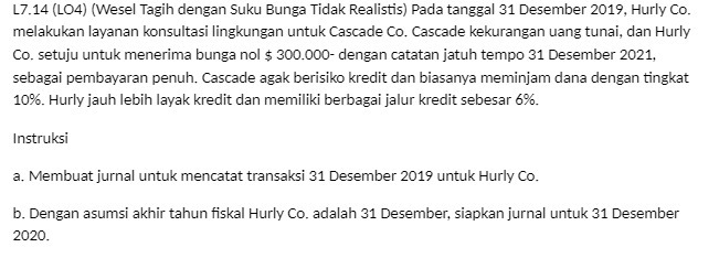 L7.14 (LO4) (Wesel Tagih dengan Suku Bunga Tidak