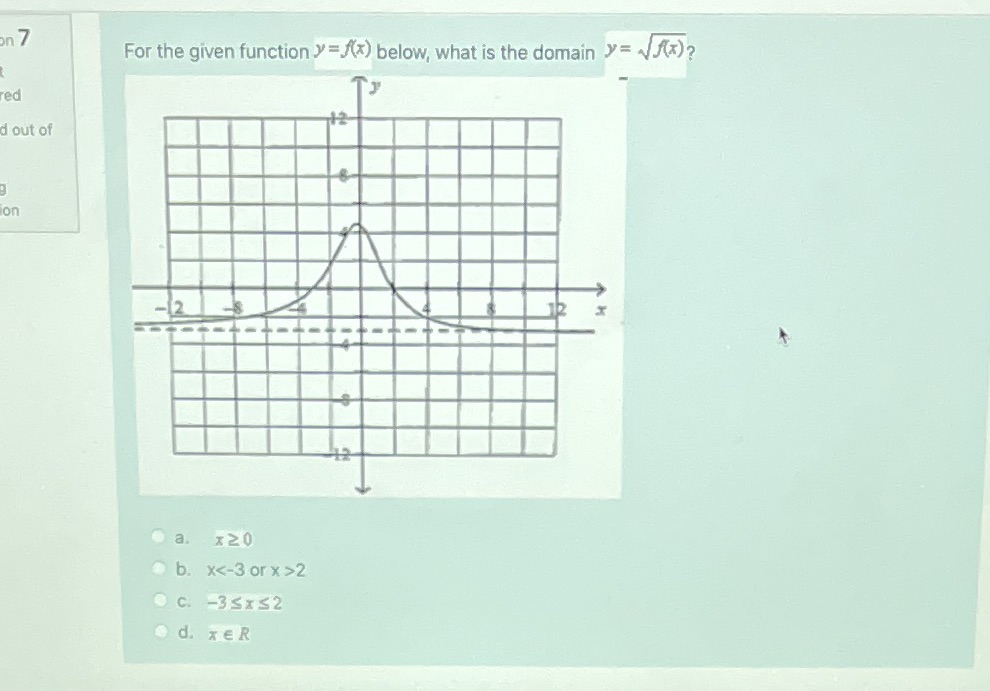 on 7 For the given function  style=