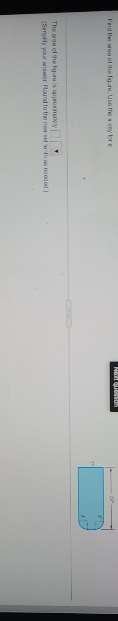 help please Find the area of the figure, Use the