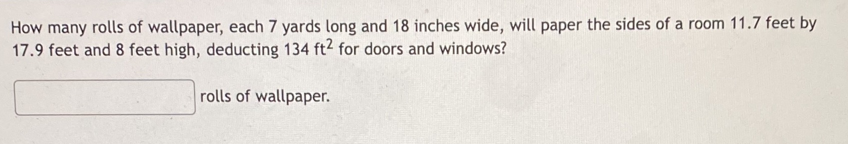 How many rolls of wallpaper, each 7 yards long