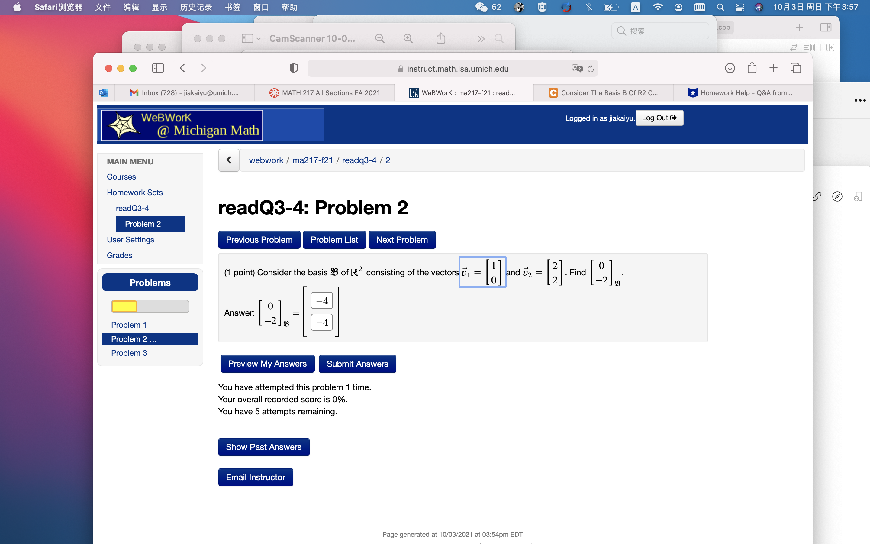 can you help me with problem 2 Safari ,XIN $8 X14