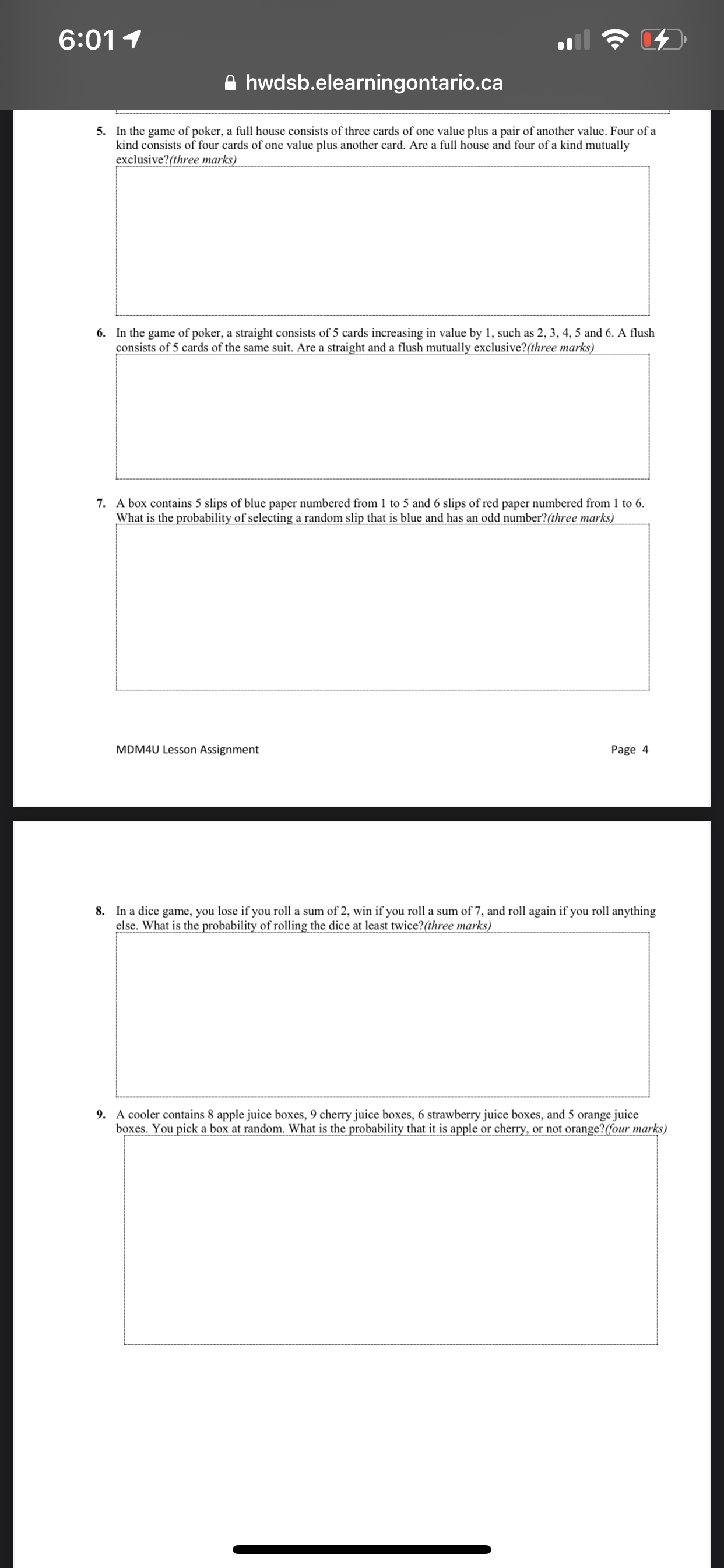 6:011 . . A hwdsb.elearningontario.ca 5. In the