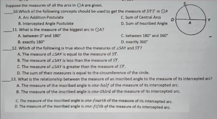 Analyze each carefully; this is easy. Refer to OE