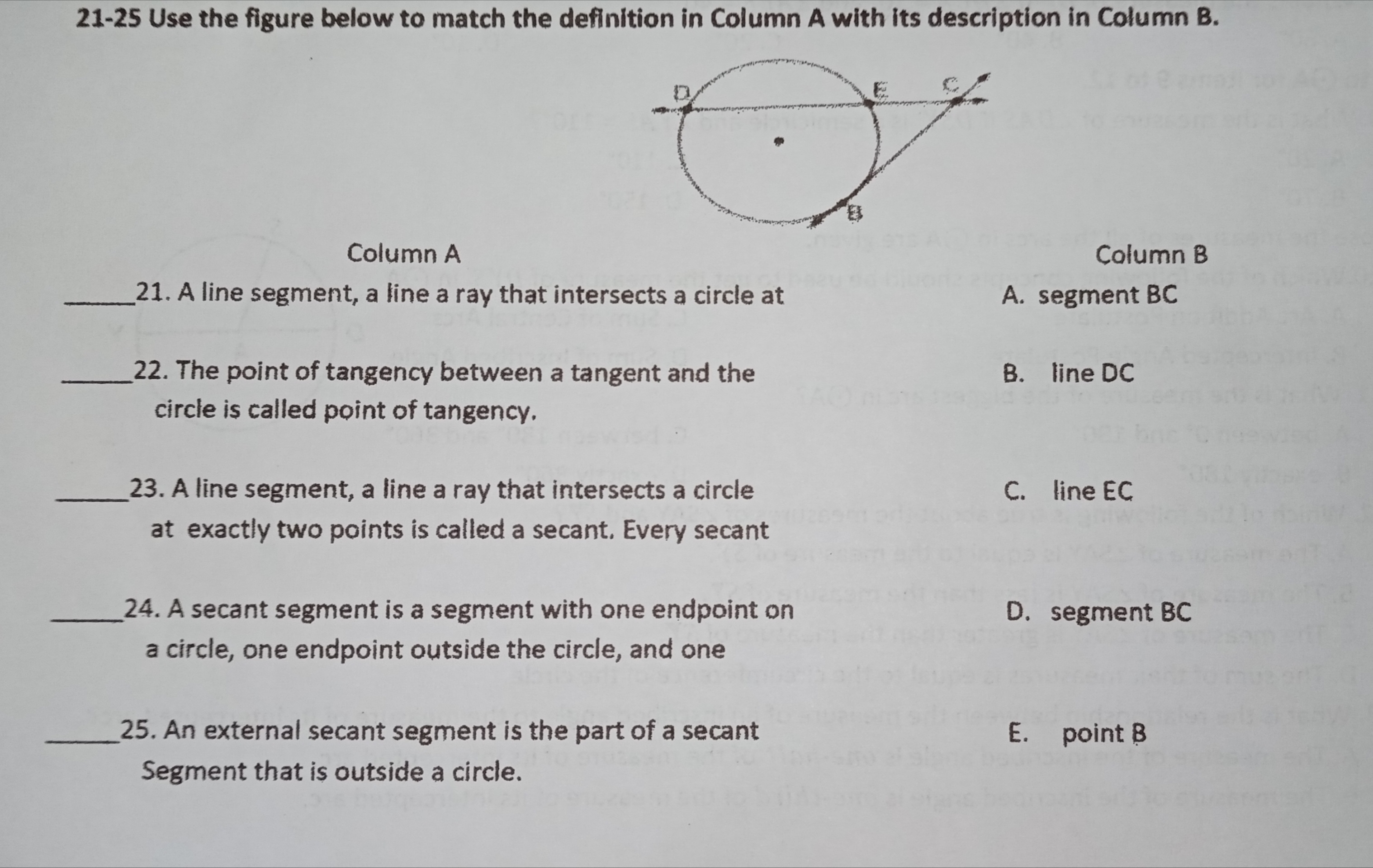 Analyze each carefully; this is easy. Refer to OE