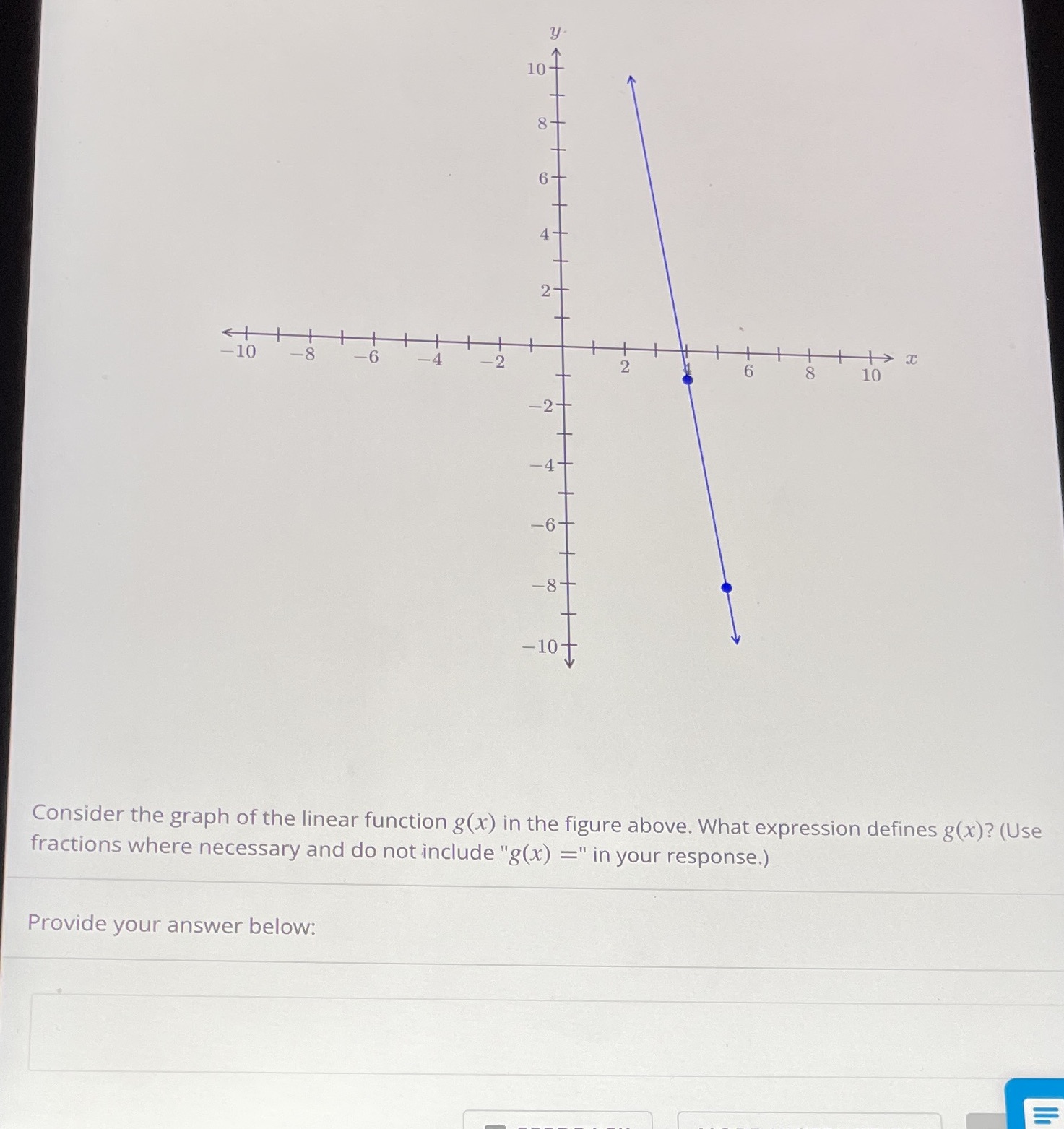 N -10 - 6 - 4 - -6+ - 8 - 10 Consider the graph