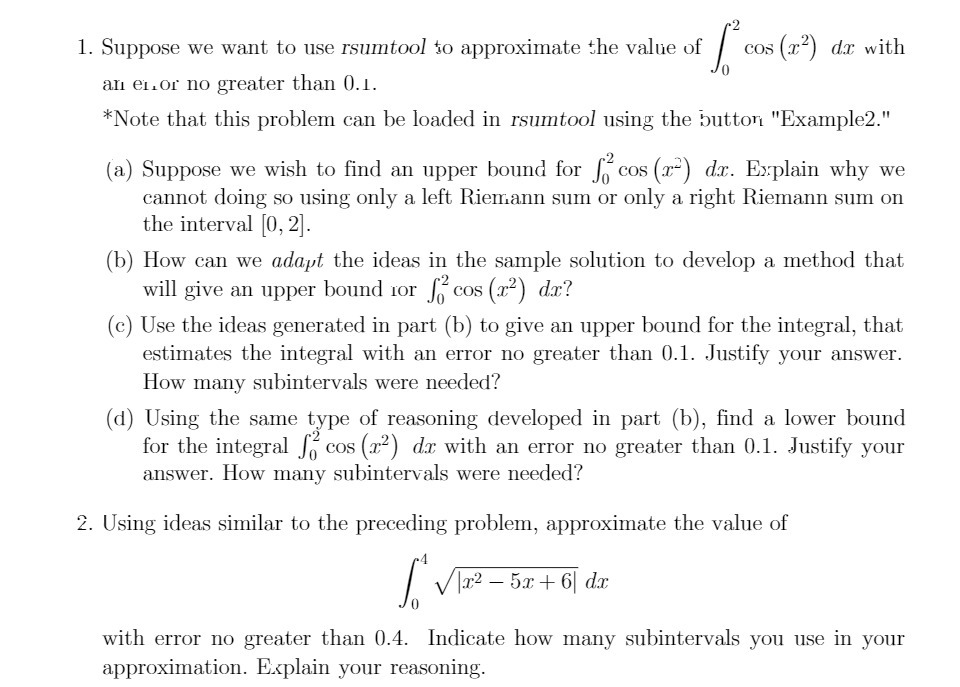 i 1. Suppose we want to use rsumtool to
