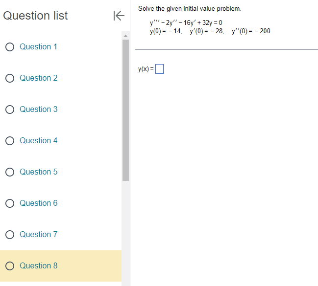 Find a general solution to the given equation.