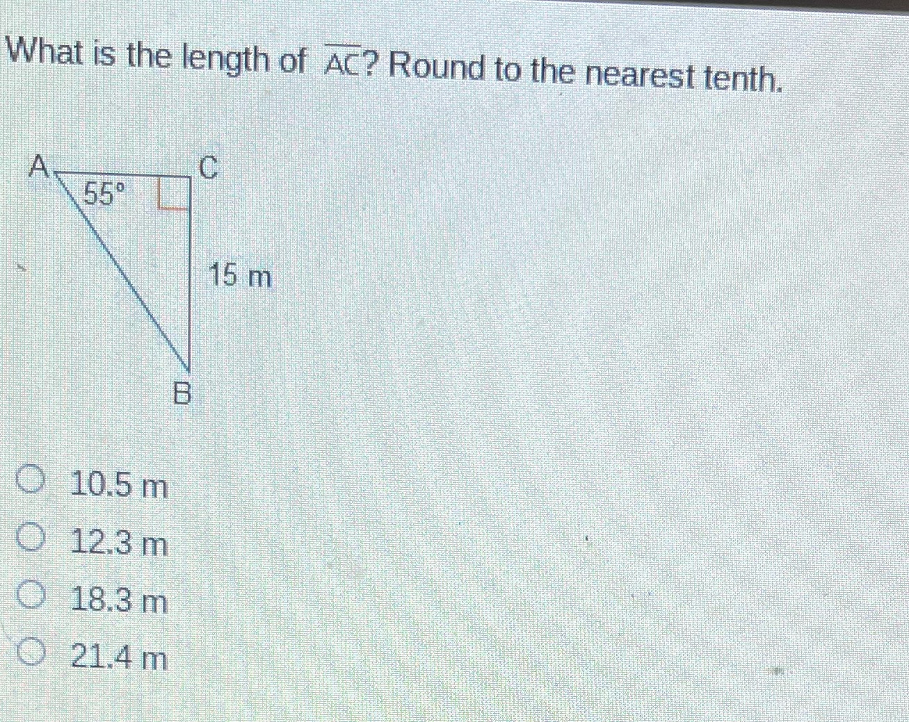 What is the length of AC? Round to the nearest