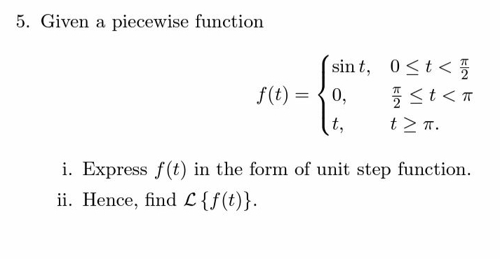i stuck in this question please solve 5. Given a