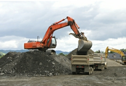 Label five places in the photo that have a slope.