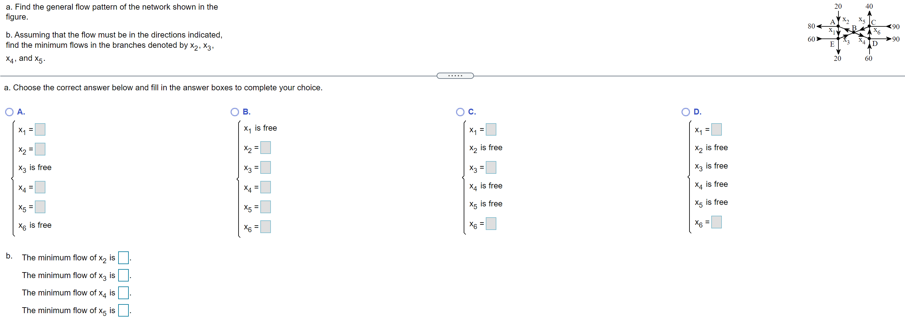 3. Find the general ow pattern of the network