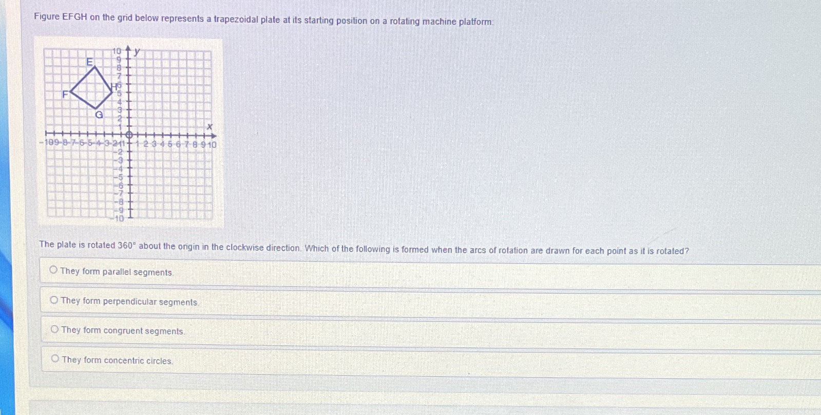 Figure EFGH on the grid below represents a