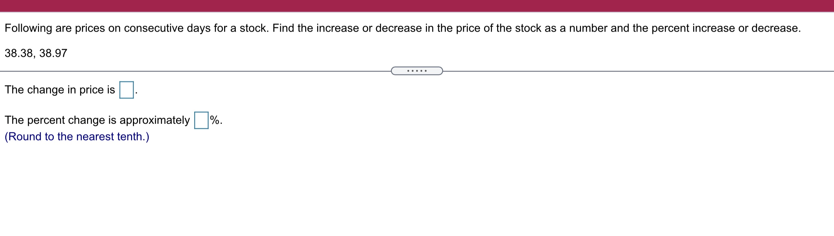Following are prices on consecutive days for a